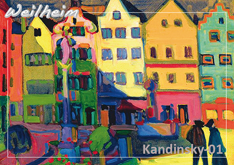 Postkarten Weilheim Sommer Kandinsky