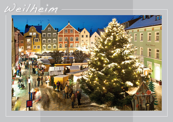 Weilheim Postkarten - Winter